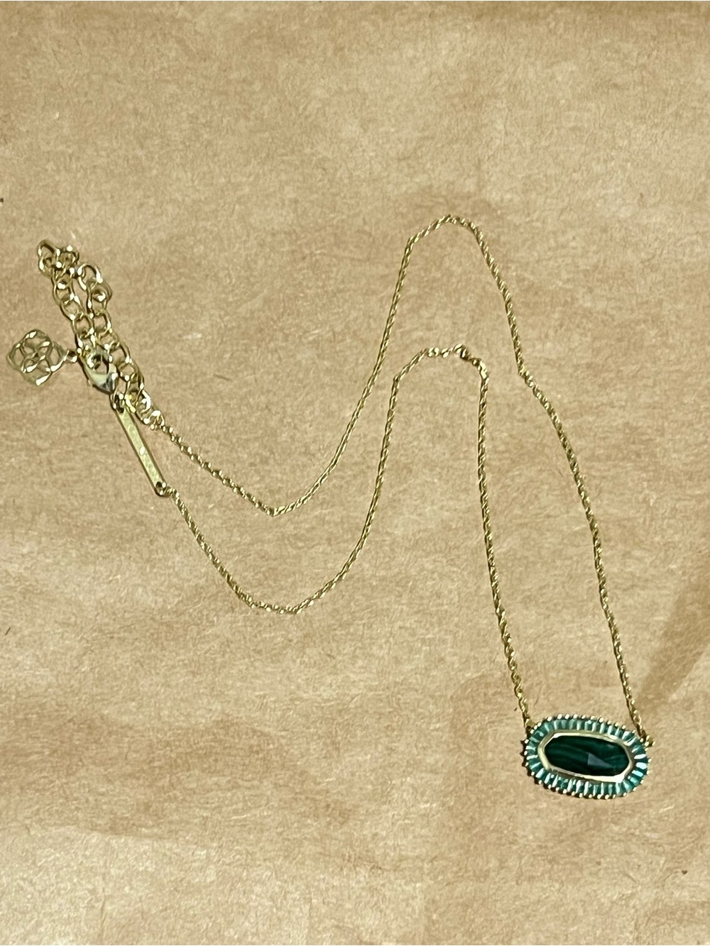 Kendra Scott Baguette Elisa with Malachite